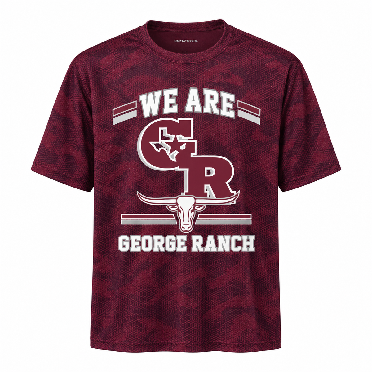 Maroon Camo GR Dry Fit Shirt