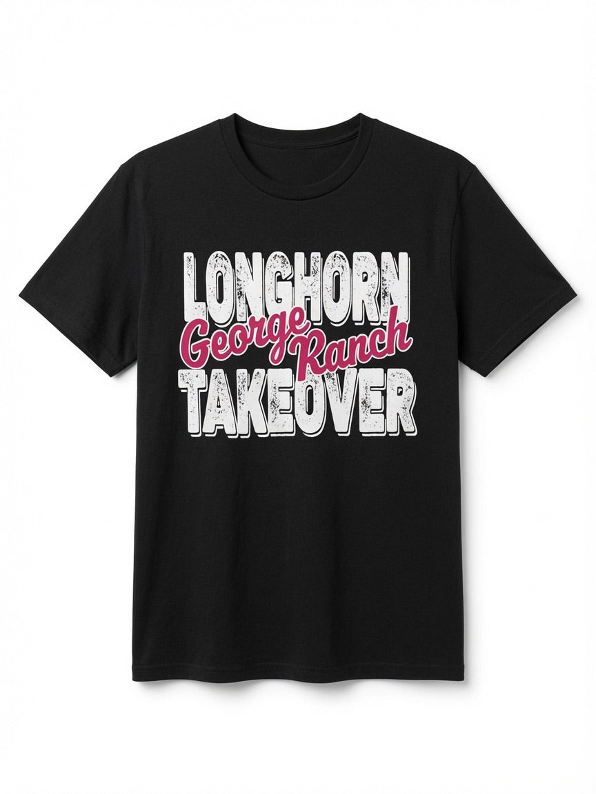 Longhorn Takeover Black Short Sleeve T-Shirt