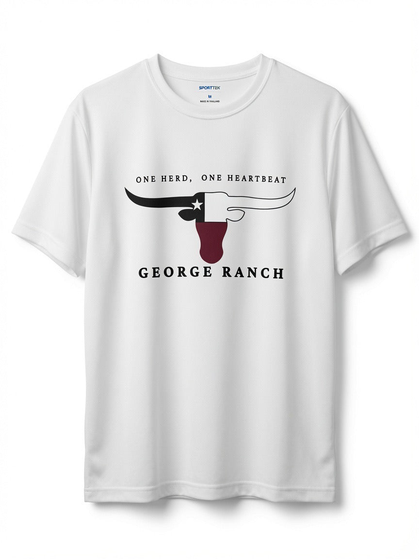 Texas Longhorn White Short Sleeve Performance Shirt
