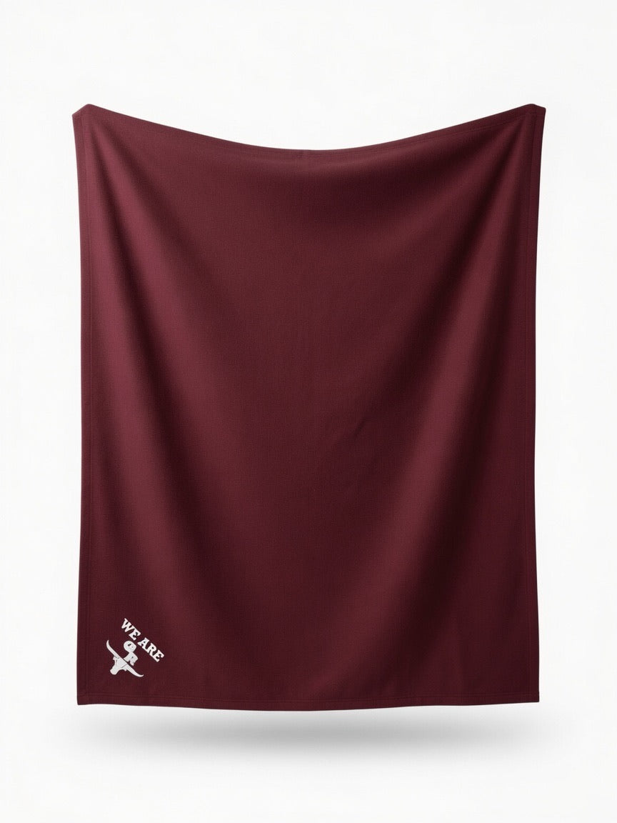 George Ranch Maroon Fleece Blanket