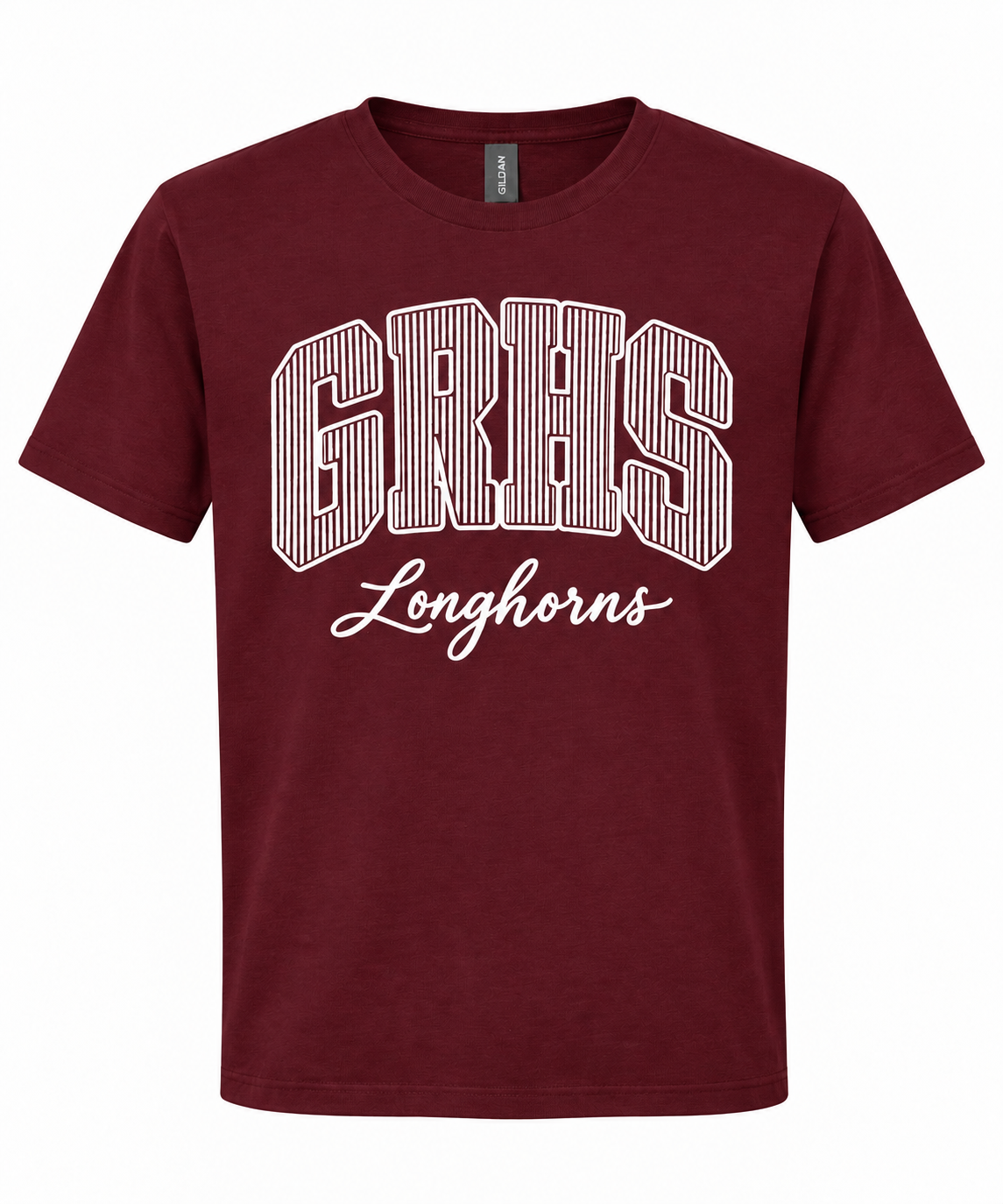 GRHS Maroon Stripe Short Sleeve T-Shirt