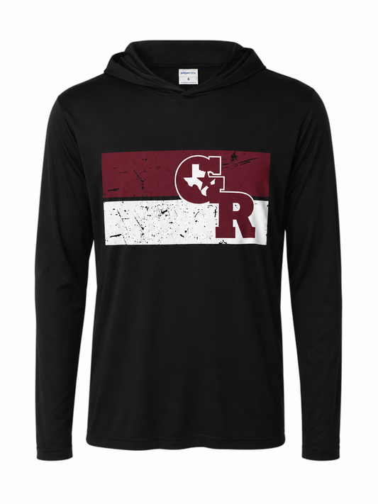 GR Black  Long Sleeve Performance Hoodie