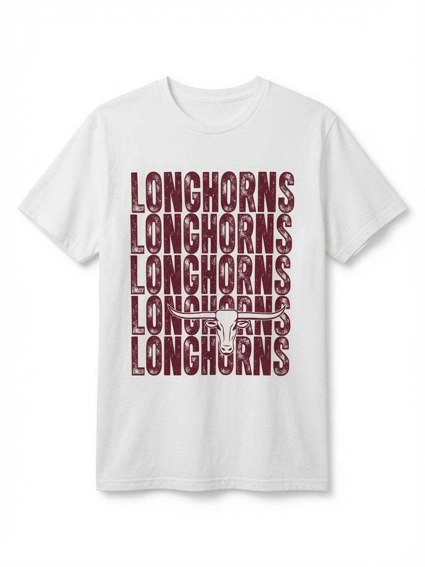 Longhorns Short Sleeve White T-Shirt