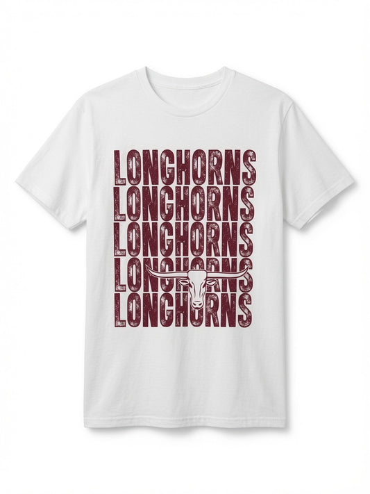 Longhorns Short Sleeve White T-Shirt