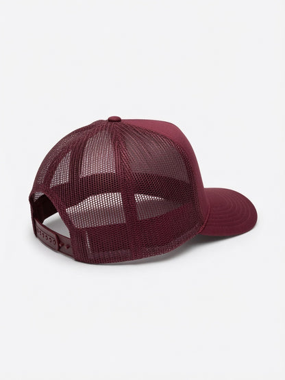 Maroon & Black Happy Fan Trucker Hat