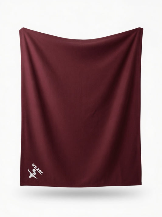 George Ranch Maroon Fleece Blanket