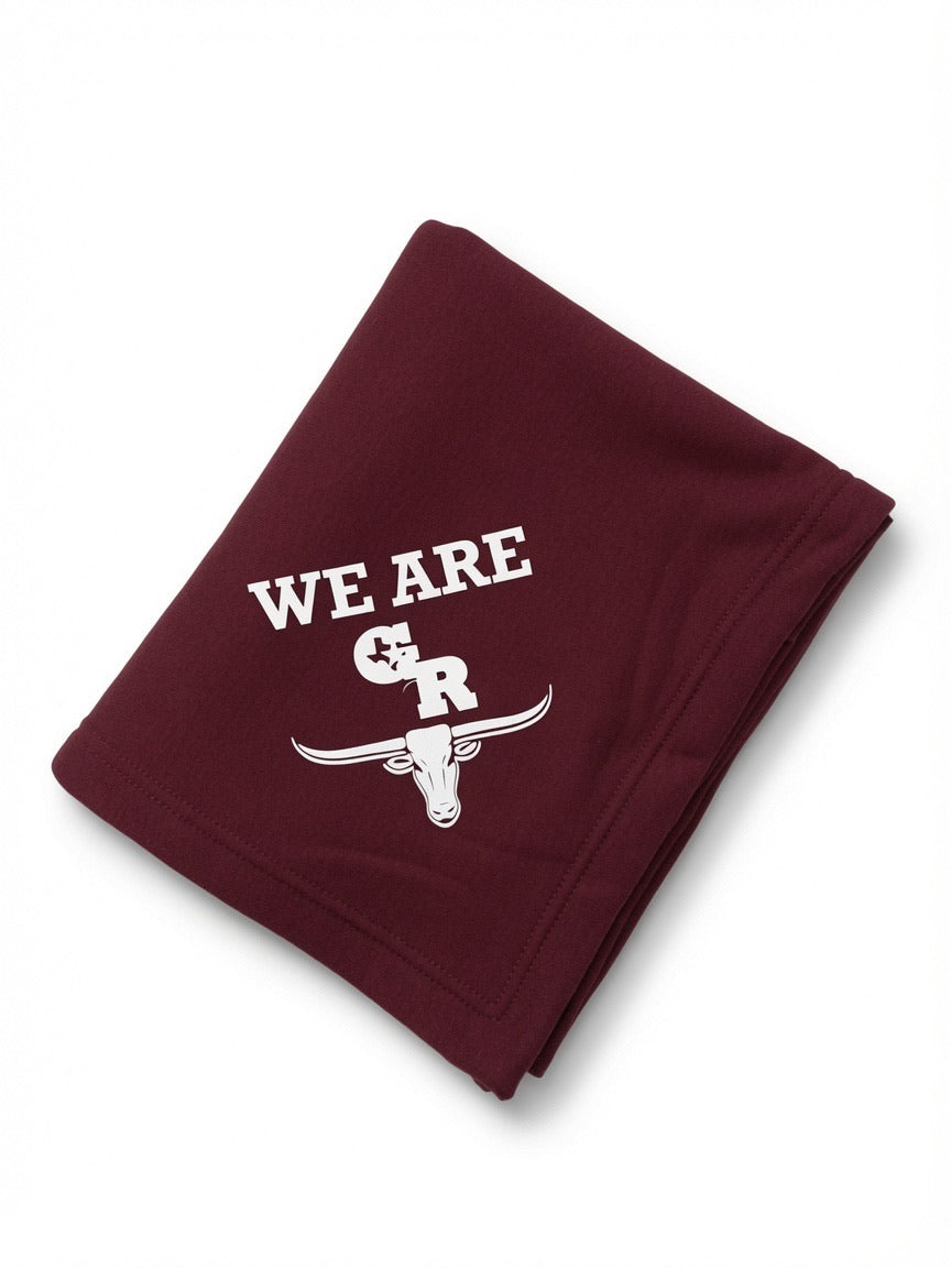 George Ranch Maroon Fleece Blanket