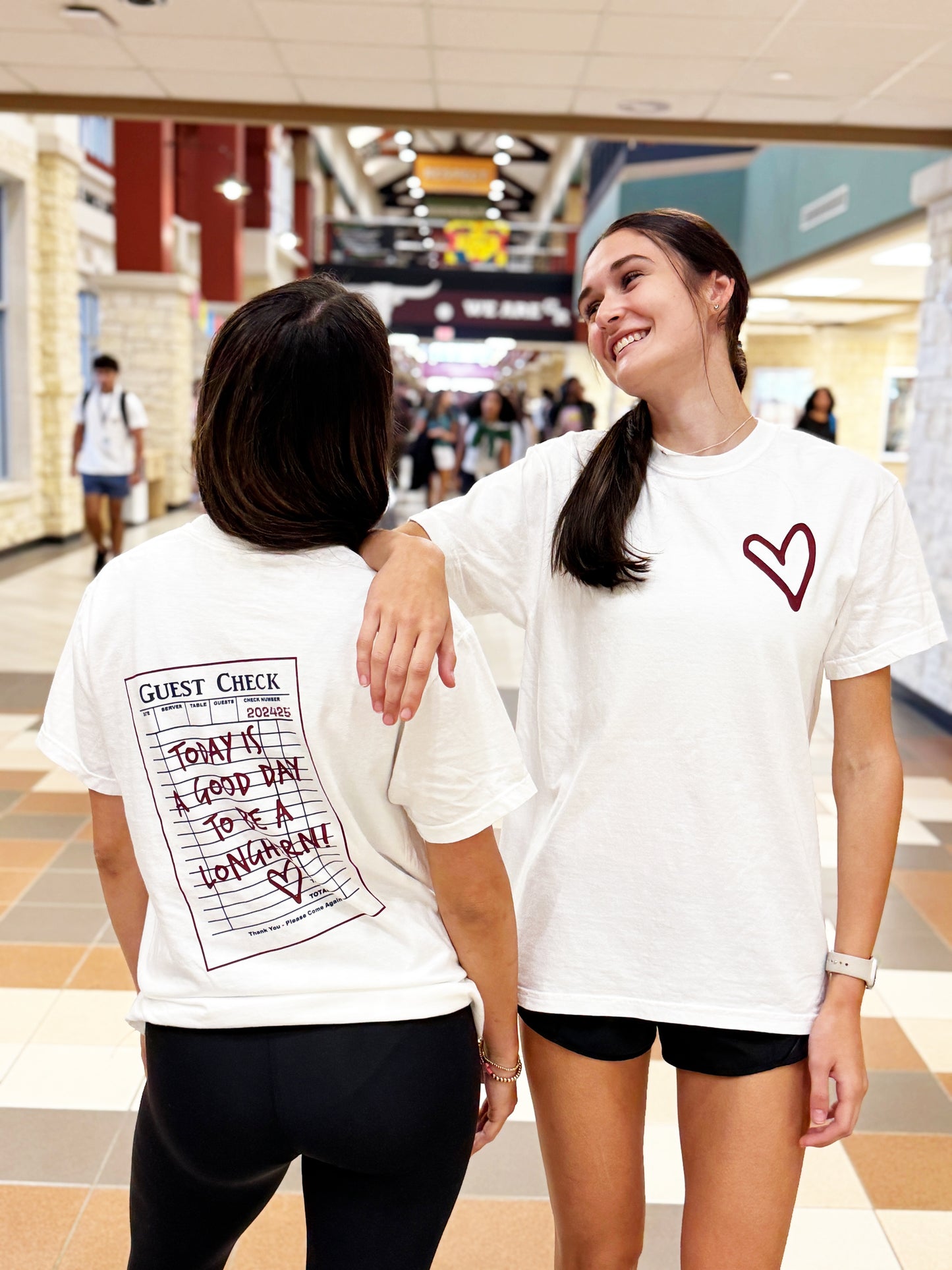 Guest Check Longhorn Short Sleeve White T-Shirt